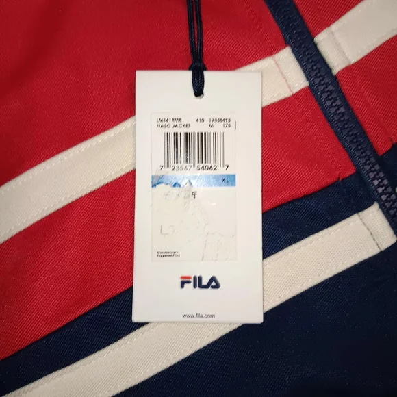 Fila Vintage Men's Red and Blue Jacket - Picture 2 of 2